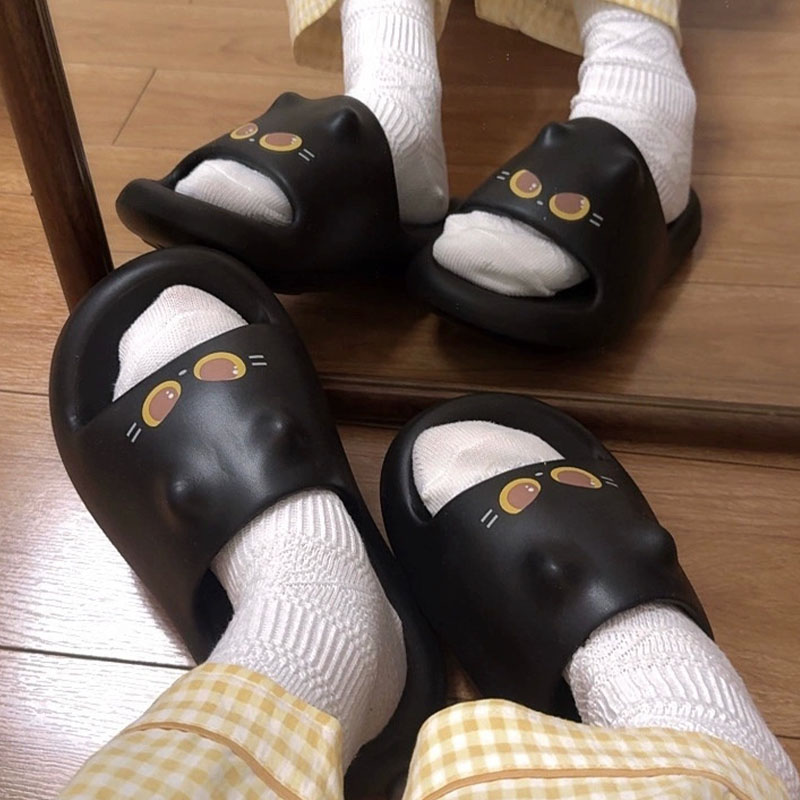 New Cute 3D Black Cat Paw Slid - Water Shoes ulasan dan harga