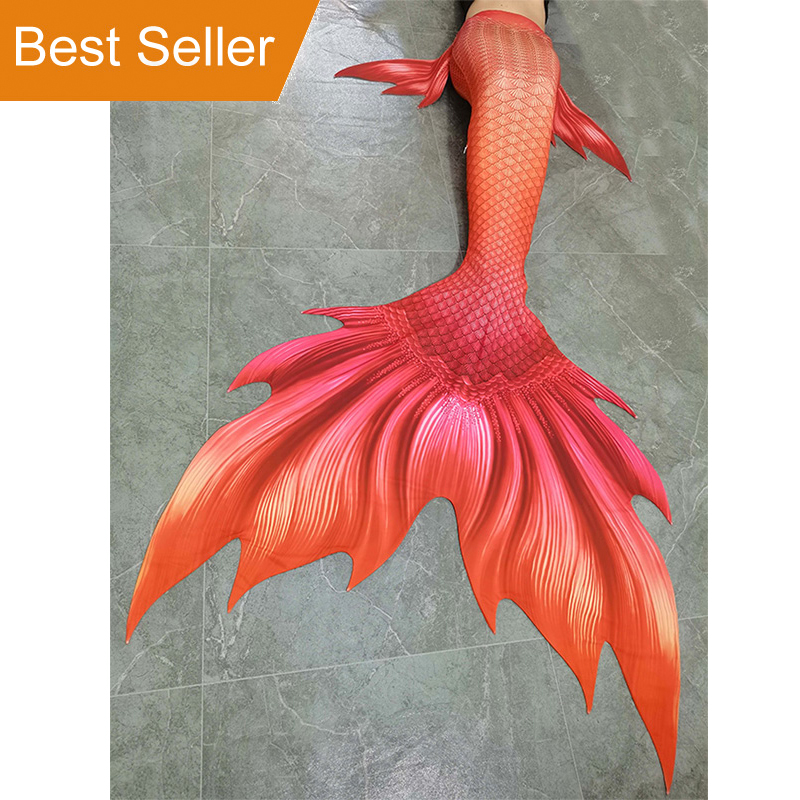 Orange Woman Mermaid Tail Skin - Swim Fins ulasan dan harga
