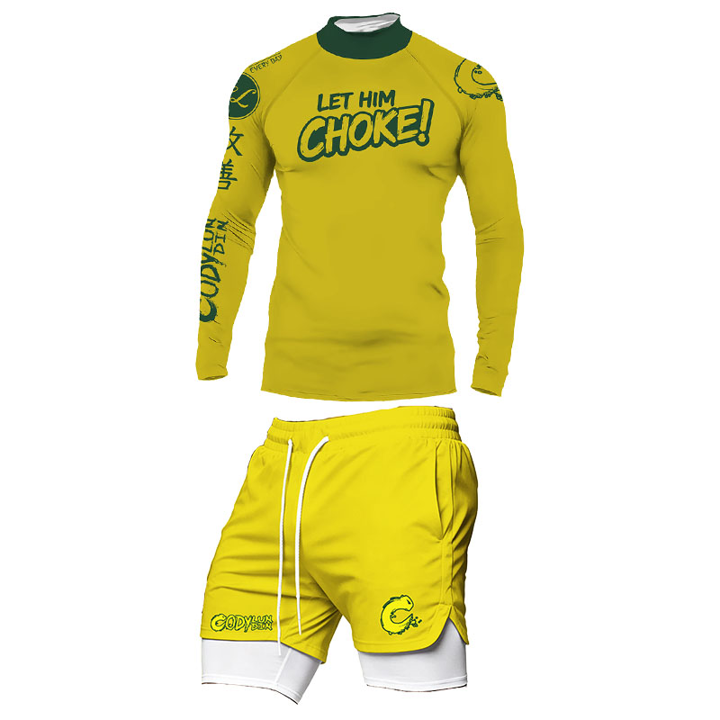 Men BJJ Rashguard Set No Gi Br - Rash Guard ulasan dan harga